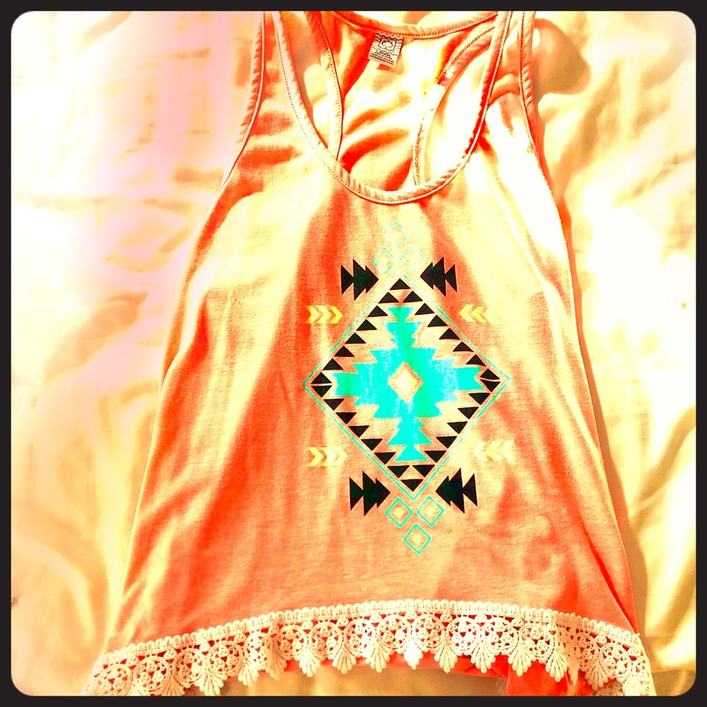Large Racerback Aztec Design Tank